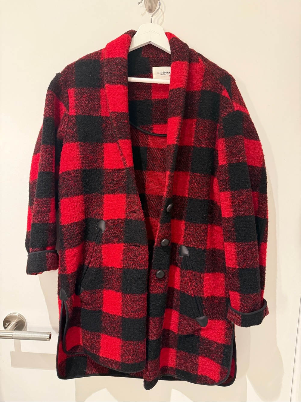 Isabel marant etoile Plaid wool coat